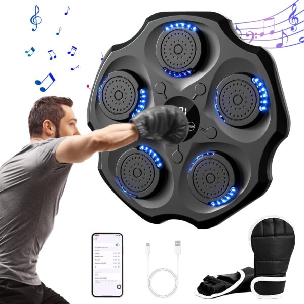 Electric Music Boxing Machine Smart Bluetooth Wall Mounted Music Boxing Trainer Gym Home Electronic Boxing Target Punching Equipment