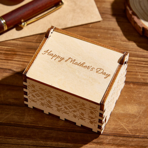Personalized Wooden Photo Music Box Custom Best Mom Music Box Gift for Mother