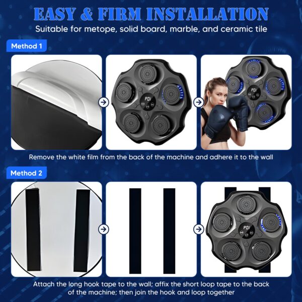 Electric Music Boxing Machine Smart Bluetooth Wall Mounted Music Boxing Trainer Gym Home Electronic Boxing Target Punching Equipment