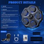 Electric Music Boxing Machine Smart Bluetooth Wall Mounted Music Boxing Trainer Gym Home Electronic Boxing Target Punching Equipment