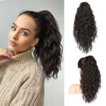 ⏰Last Day Hot Sale--50% Off⌛💜Curly Wavy Frizzy Hair Extension with Ponytail🔥