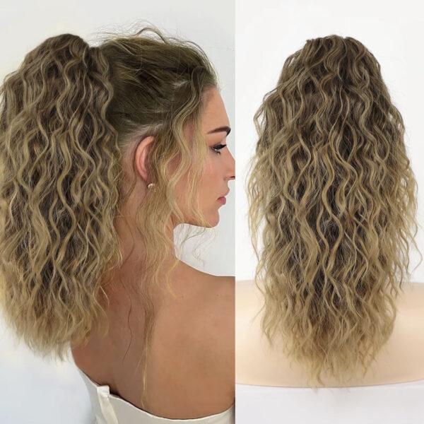 ⏰Last Day Hot Sale--50% Off⌛💜Curly Wavy Frizzy Hair Extension with Ponytail🔥