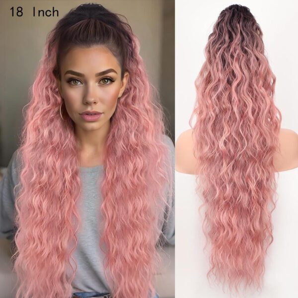 ⏰Last Day Hot Sale--50% Off⌛💜Curly Wavy Frizzy Hair Extension with Ponytail🔥