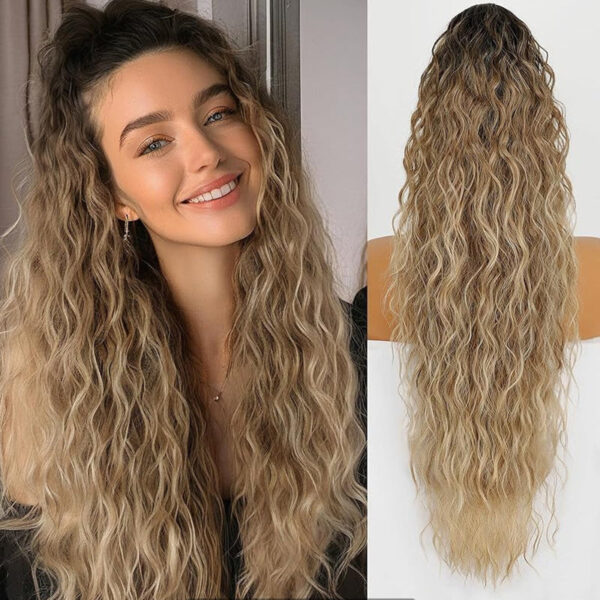 ⏰Last Day Hot Sale--50% Off⌛💜Curly Wavy Frizzy Hair Extension with Ponytail🔥