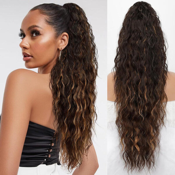 ⏰Last Day Hot Sale--50% Off⌛💜Curly Wavy Frizzy Hair Extension with Ponytail🔥